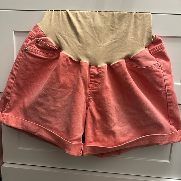 Indigo Blue High Waist Peach Shorts - Picture 2 of 4